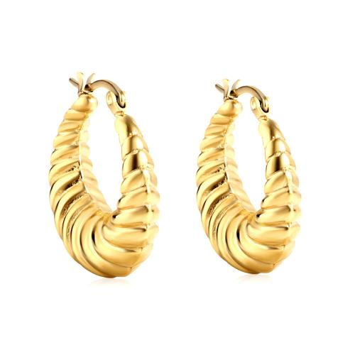 Stainless Steel Lever Terug Earring, 304 roestvrij staal, gold plated, mode sieraden & voor vrouw, 24.60x27.70mm, Verkocht door pair