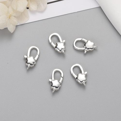 925 - Sterling - Argento, Aragosta, Artiglio, Clasp, 925 argento sterlina, DIY, bianco, 8x15mm, Venduto da PC