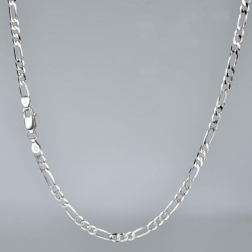 Sterling Silver Κολιέ, 925 Sterling Silver, διαφορετικό μέγεθος για την επιλογή & για τη γυναίκα, το χρώμα της πλατίνας, Sold Με PC