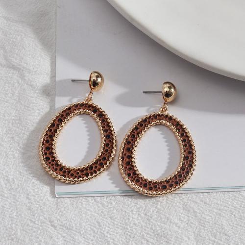 Lo zinco in lega Stud Earring, lega in zinco, with PU, gioielli di moda & diversi modelli per la scelta & per la donna, 36x59mm, Venduto da coppia