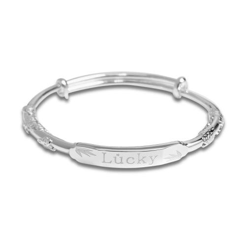 Sterling Silber Armbänder, 925er Sterling Silber, Modeschmuck & für Frau, Innendurchmesser:ca. 58mm, verkauft von PC