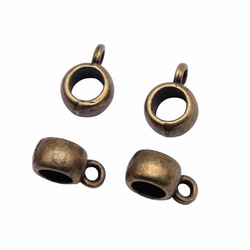 Zinklegering Bail Kralen, Zinc Alloy, plated, DIY, meer kleuren voor de keuze, 6x8x3.70mm, Verkocht door PC