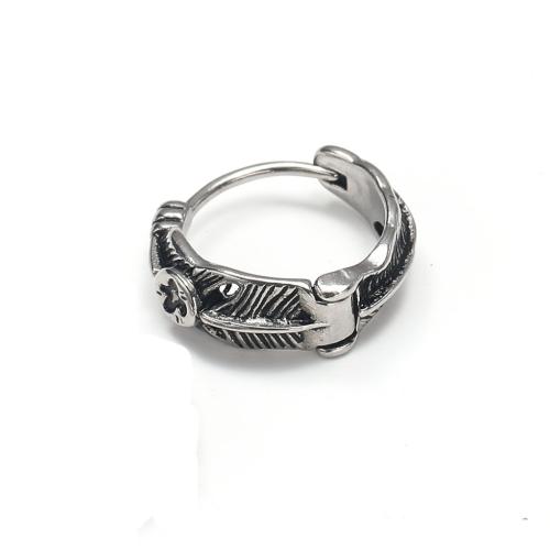 Huggie Obruč náušnice, 304 Stainless Steel, módní šperky & unisex, Původní barva, 16x17mm, Prodáno By PC