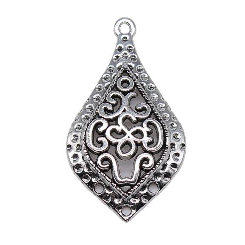 Sinc Alloy Pendants, Teardrop, dath airgid antique plátáilte, DIY, 40x23mm, Díolta De réir PC