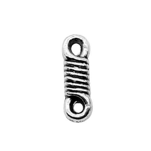 Cink ötvözet csatlakozó, antik ezüst színű bevonattal, DIY & 1/1 hurok, 14x4mm, Által értékesített PC