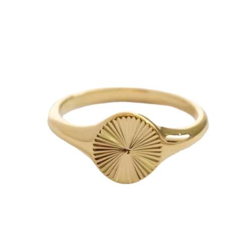 Stainless Steel Finger Ring 304 Stainless Steel & for woman golden Sold By PC