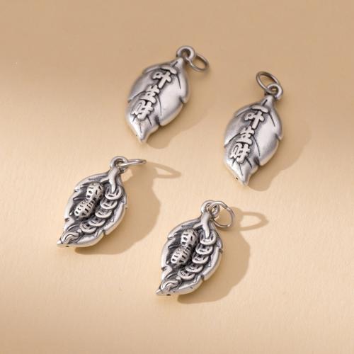 925 Sterling Silver Pendant Leaf vintage & DIY Sold By PC