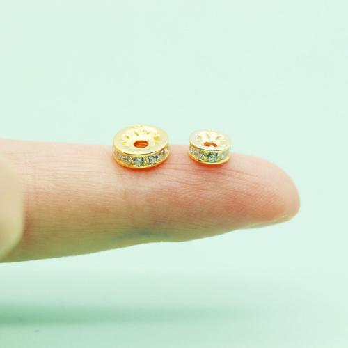 Spacer Beads Jóias, 925 de prata esterlina, DIY & tamanho diferente para a escolha & micro pavimento em zircônia cúbica, Mais cores pare escolha, vendido por PC