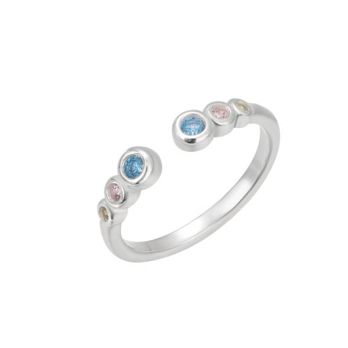 Argent sterling 925 Bague d'orteil, bijoux de mode & pavé de micro zircon & pour femme, Vendu par PC