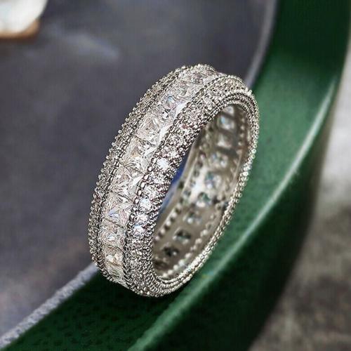 Cubic Zirconia Micro Pave Brass Ring & micro pave cubic zirconia & for woman Sold By PC