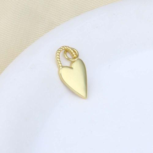 Brass Heart Pendants gold color plated DIY nickel lead & cadmium free Sold By PC