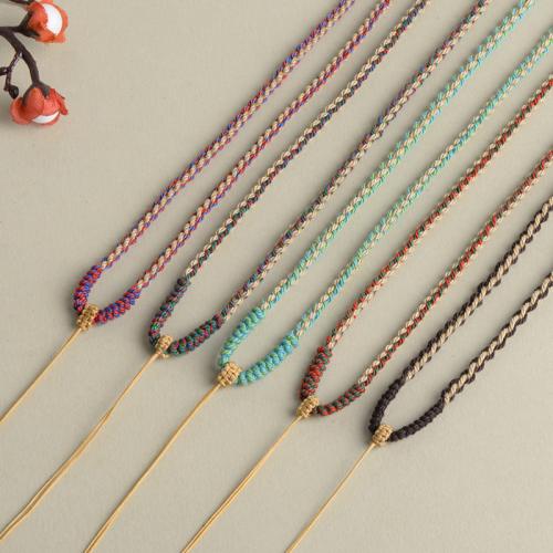 Fashion Ketting Cord, Katoen draad, handgemaakt, DIY, meer kleuren voor de keuze, Lengte Ca 58 cm, 10pC's/Lot, Verkocht door Lot