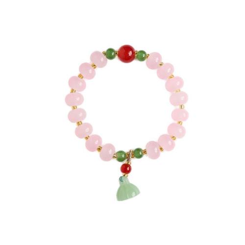 porcelaine bracelet, avec alliage de zinc, de lotus la graine, bijoux de mode & pour femme, plus de couleurs à choisir, Longueur Environ 6-8 pouce, Vendu par PC