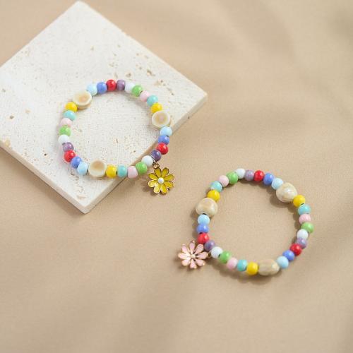 Porcelana Pulsera, con aleación de zinc, margaritamaya, hecho a mano, Joyería & para mujer & esmalte, más colores para la opción, longitud aproximado 6-8 Inch, Vendido por UD