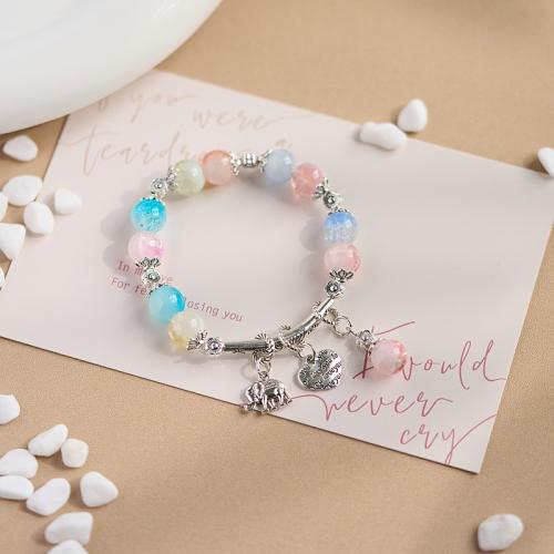 Porcelana Pulsera, con aleación de zinc, Elefante, hecho a mano, Joyería & para mujer, más colores para la opción, longitud aproximado 6-8 Inch, Vendido por UD