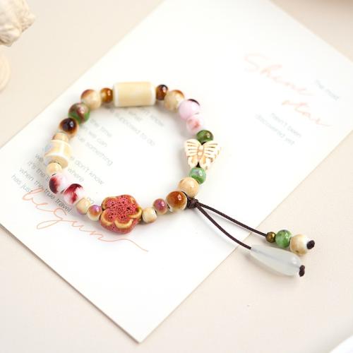 Porcelana Pulsera, con aleación de zinc, hecho a mano, diferentes estilos para la opción & para mujer, longitud aproximado 6-8 Inch, Vendido por UD