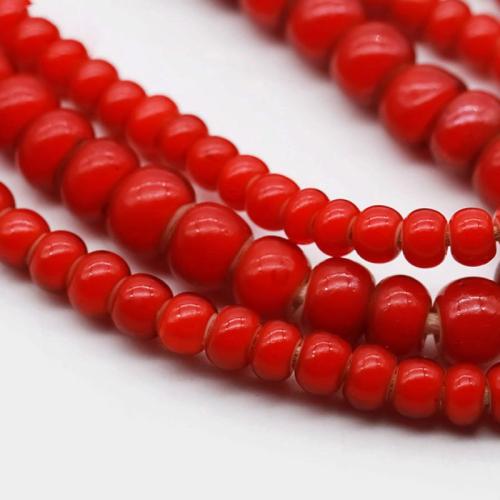 Handgemaakte Lampwork Beads, DIY & verschillende grootte voor keus, rood, Verkocht door Strand