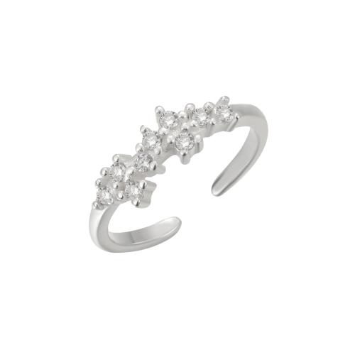 925 Sterling Silver Toe Ring fashion jewelry & micro pave cubic zirconia & for woman Sold By PC