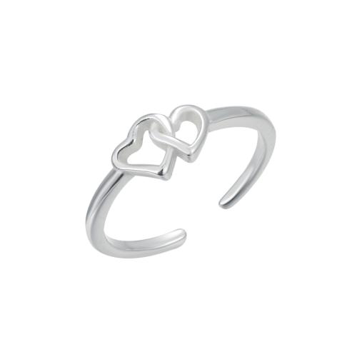 925 Sterling Sølv Tå Ring, Heart, mode smykker & for kvinde, Solgt af PC