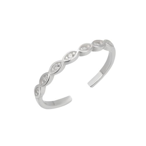 925 Sterling Sølv Tå Ring, mode smykker & Micro Pave cubic zirconia & for kvinde, Solgt af PC