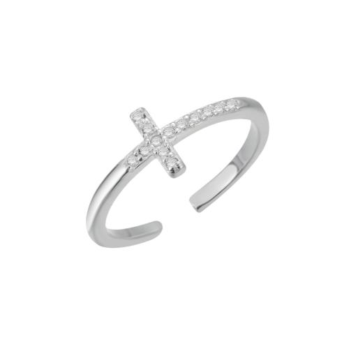 925 sterling silver Toe Ring, Cross, mode smycken & micro bana cubic zirconia & för kvinna, Säljs av PC