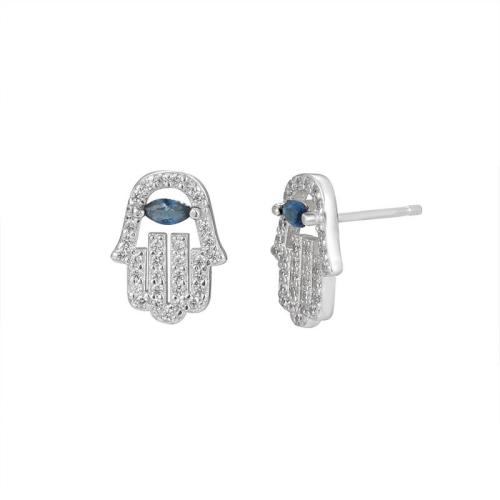 925er Sterling Silber Ohrstecker, Modeschmuck & Micro pave Zirkonia & für Frau, 9.10x12.20mm, verkauft von Paar