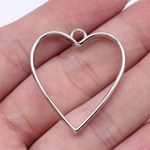 Zinc Alloy Heart Pendants plated DIY Sold By PC