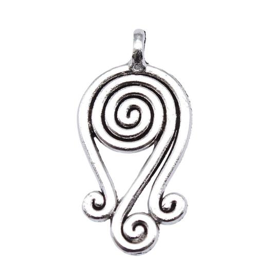 Zinc Alloy Pendants silver color plated DIY Sold By PC