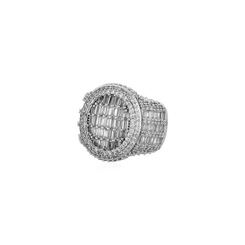 laiton bague, Placage, unisexe & normes différentes pour le choix & pavé de micro zircon, plus de couleurs à choisir, Taille:7-11, Vendu par PC