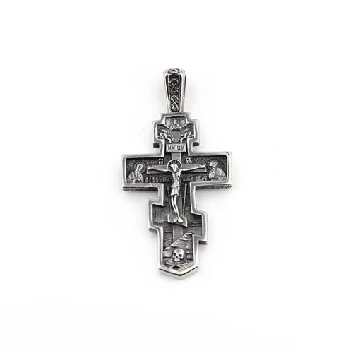 Nerezová ocel Cross Přívěsky, 304 Stainless Steel, Kříž, Vintage & DIY, více barev na výběr, 24x48mm, Prodáno By PC