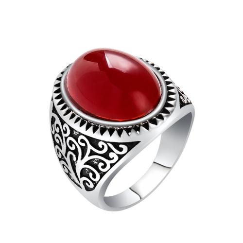 Bague en résine, alliage de zinc, avec résine, bijoux de mode & normes différentes pour le choix & pour homme, plus de couleurs à choisir, Vendu par PC