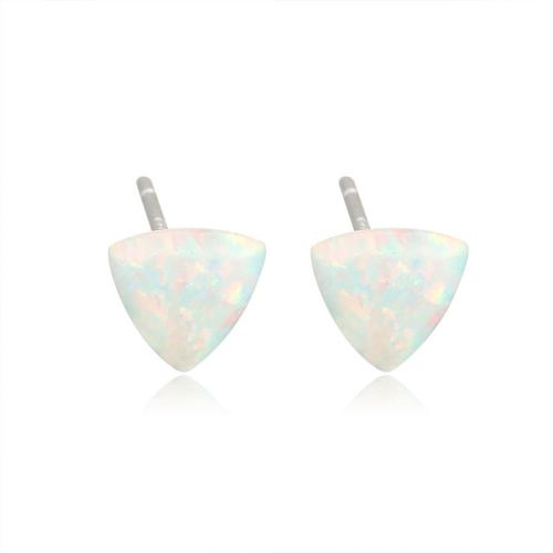 Sterling Silver Jewelry Earring, 925 Sterling Silver, le Opal, jewelry faisin & do bhean, 5.90mm, Díolta De réir Péire