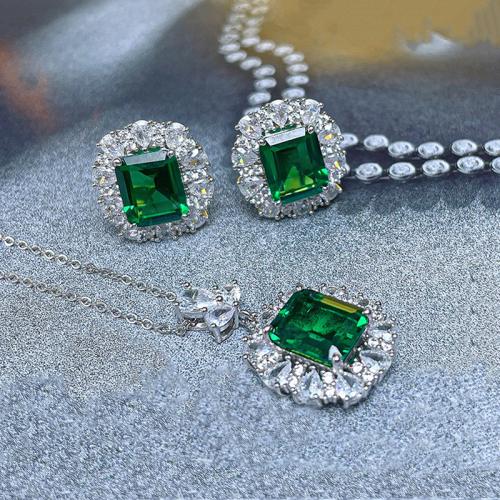 Cubic Zirconia Micro Pave Brass Jewelry Sets & micro pave cubic zirconia & for woman Sold By PC