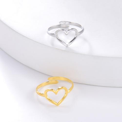 Stainless Steel Finger Ring 304 Stainless Steel Heart fashion jewelry & for woman Sold By PC