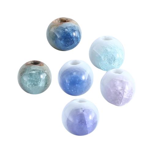 Porcelain Jewelry Beads glazed DIY 8mm Approx 3mm Approx Sold By Bag