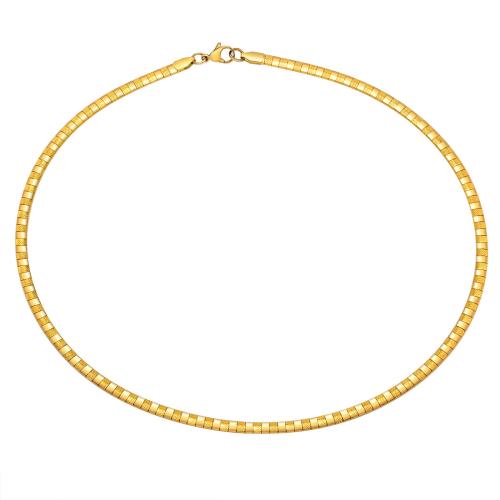 Stainless Steel smycken halsband, 304 rostfritt stål, 18K guldpläterad, mode smycken & för kvinna, Längd Ca 17.7 inch, Säljs av PC