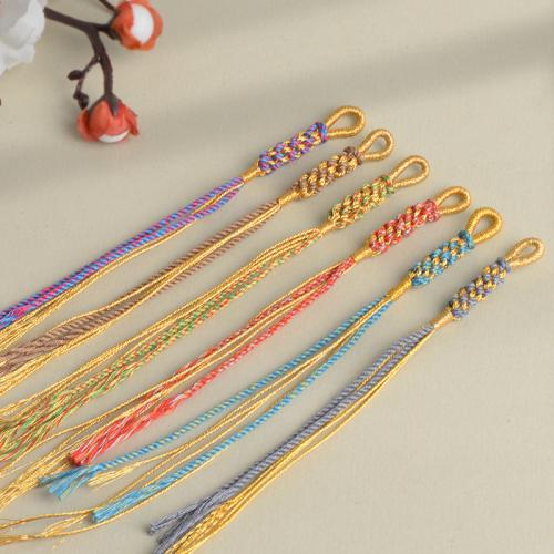 décoratif Tassel, Fil de coton, avec Fils d'or, fait à la main, durable, plus de couleurs à choisir, Longueur Environ 14-17 cm, 10PC/lot, Vendu par lot