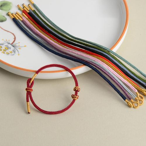 Fashion Armbånd Cord, Polypropylen Nylon, håndlavet, du kan DIY, flere farver til valg, Længde Ca. 22 cm, 10pc'er/Lot, Solgt af Lot