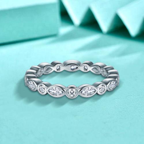 925er Sterling Silber Fingerring, Pferdeauge, verschiedene Größen vorhanden & Micro pave Zirkonia & für Frau, Größe:5-10, verkauft von PC