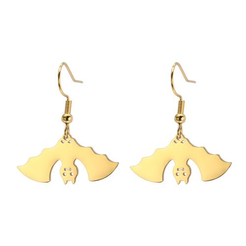 Stainless Steel Drop Earring 304 Stainless Steel Bat fashion jewelry & for woman 50mm Sold By Pair