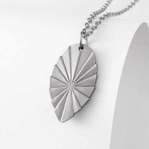 Stainless Steel Jewelry Necklace 304 Stainless Steel Leaf fashion jewelry & Unisex Length Approx 60 cm Sold By PC