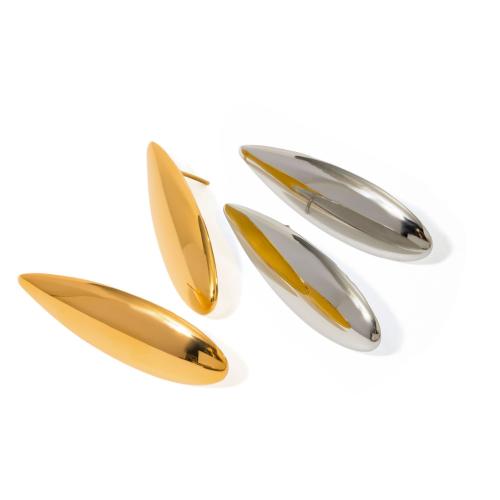 Stainless Steel Stud Earrings 304 Stainless Steel Teardrop plated fashion jewelry & for woman Sold By Pair