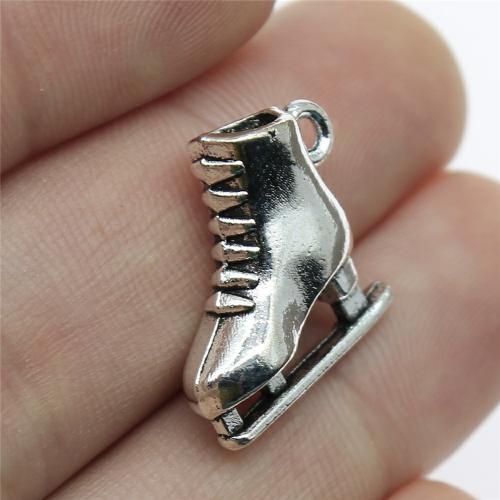 Cink ötvözet Shoes Medálok, galvanizált, DIY, több színt a választás, 21x18x6mm, Által értékesített PC