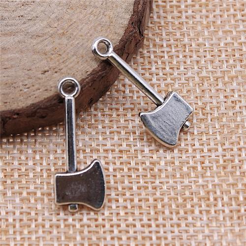 Zinc Alloy Tool Pendler, Axe, forgyldt, du kan DIY, flere farver til valg, 24x9mm, Solgt af PC