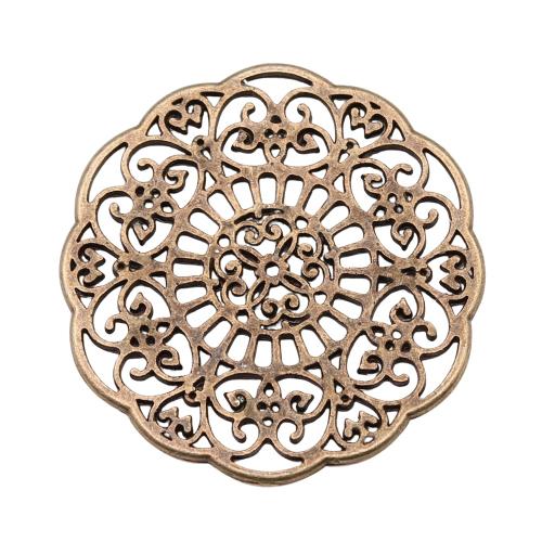 Zinc Alloy Hollow Pendler, Flower, forgyldt, du kan DIY, flere farver til valg, 32x32mm, Solgt af PC