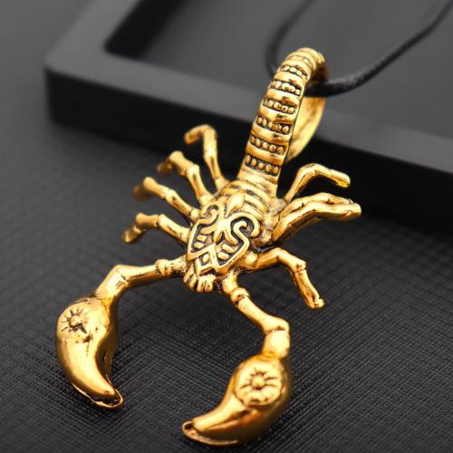 Zinc Alloy smykker halskæde, med Voks, Scorpion, mode smykker & Unisex, flere farver til valg, Længde Ca. 60 cm, Solgt af PC