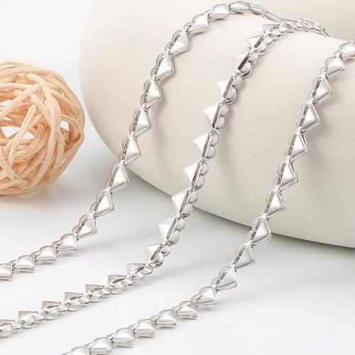 Ruostumaton teräs Nekclace Chain, 304 Stainless Steel, Sydän, tee-se-itse, Myymät m