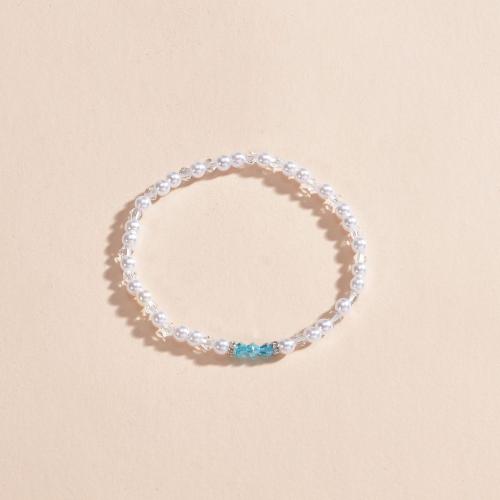 Fashion Jewelry Anklet, perle de plastique, avec cristal, bijoux de mode & pour femme, Vendu par PC