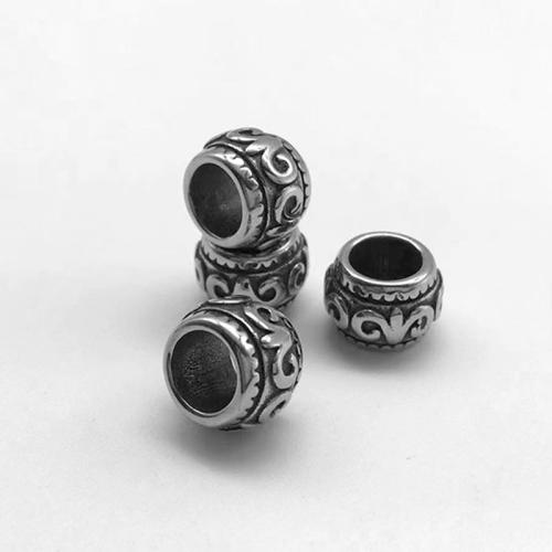 Koraliki ze stali nierdzewnej Duży Hole, Stal nierdzewna 304, DIY, 11x8mm, sprzedane przez PC