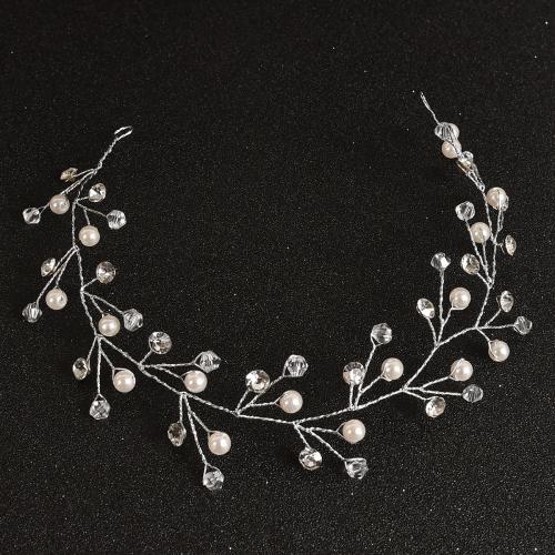 Diadema, aleación de zinc, con Perlas plásticas, diferentes estilos para la opción & para mujer & con diamantes de imitación, 300x30mm, Vendido por UD